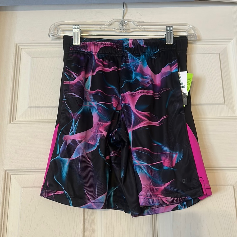 DSG Boys’ Embossed Training Shorts: BLACK/PINK/BLUE: NWT: SZ S
